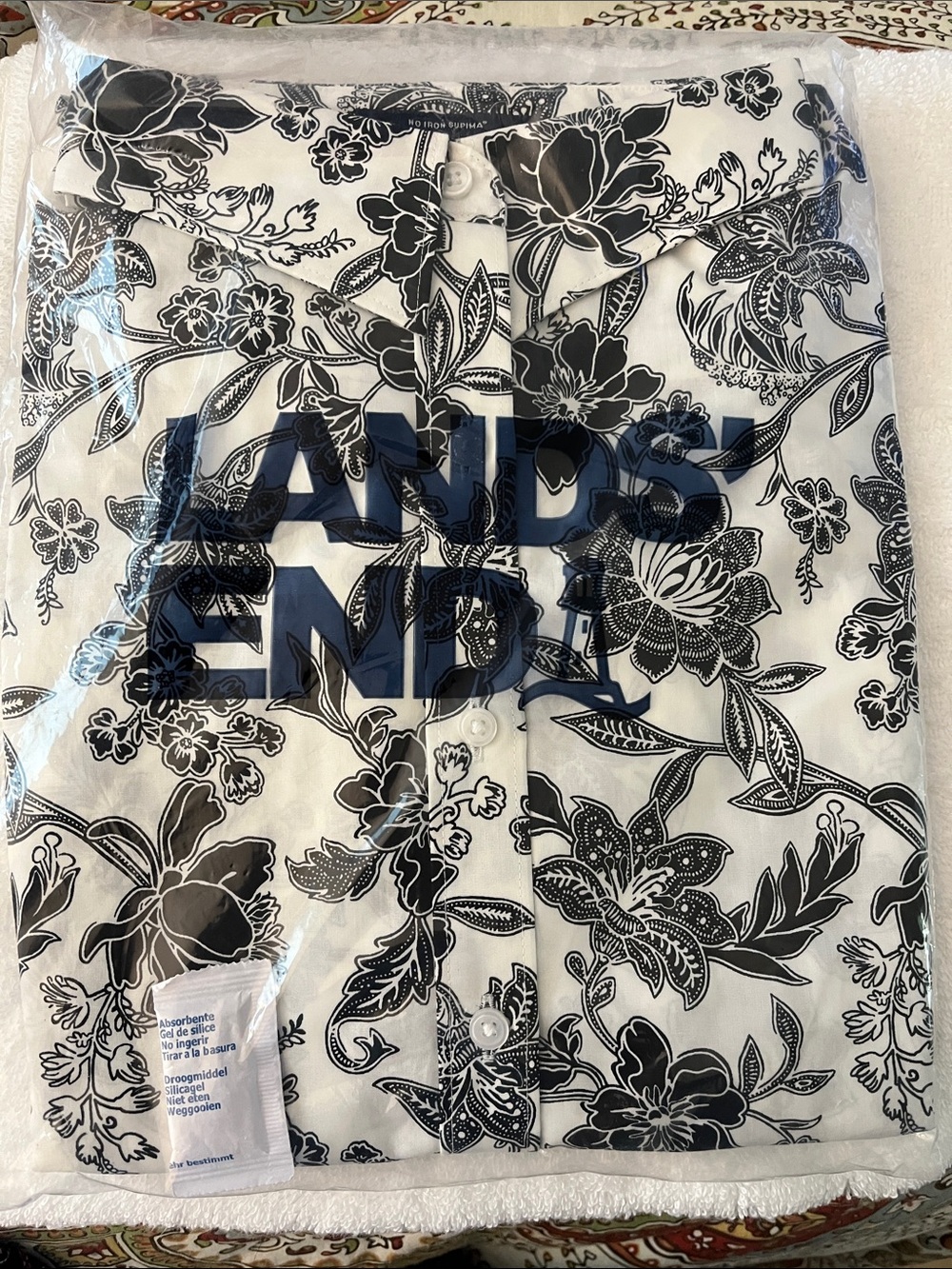 Lands End, long sleeve blouse, still in bag. No iron Supima.